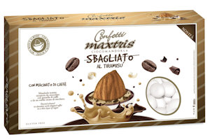 CONFETTI MAXTRIS CIOCOMANDORLA SBAGLIATO 1KG. BIANCHI AL TIRAMISU' MANDORLA RICO