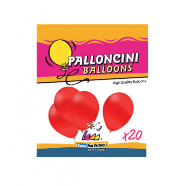 PALLONCINI 10 POLLICI CM.26 CONF. 20PZ. ROSSI