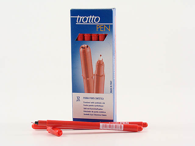 PENNA TRATTO PEN CLASSICA ROSSA pezzi 12