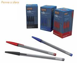 PENNA NIKOFFICE A SFERA A SCATTO ROSSA pezzi 50