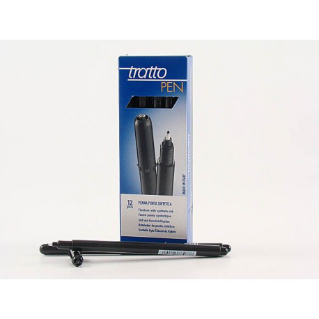 PENNA TRATTO PEN CLASSICA NERA pezzi 12