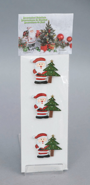 SET 3 BABBI NATALE CM 4X4.8 LEGNO AC-10959 EURONATALE