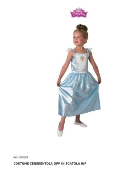 COSTUME PERSONAGGIO PRINCIPESSE CENERENTOLA TAGLIA L 8/10 ANNI
