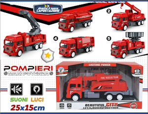 POMPIERI CAMION A FRIZIONE CM.25 LUCI E SUONI SCATOLATO PLAYMORE