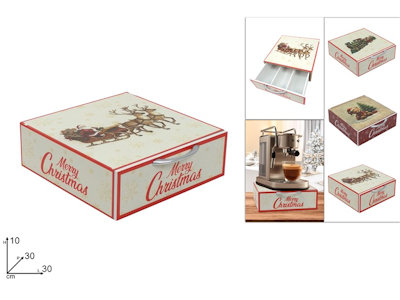 CUCINA PORTACIALDE NATALIZIO CASSETTO IN LEGNO CM.30x30x10 DUESSE