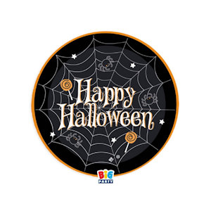 HALLOWEEN ACCESSORI FESTA TAVOLA PIATTINI IN CARTONE D.18 CONF.6PZ. BIGPARTY
