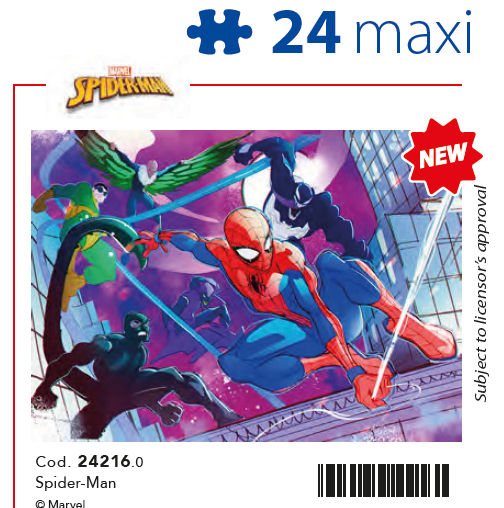 PUZZLE 24 MAXI SPIDERMAN MARVEL 24216 CLEMENTONI