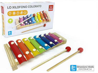 GIOCO IN LEGNO XILOFONO COLORATO CM.25 751855 GENERAL