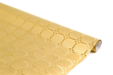 TOVAGLIA A ROTOLO DAMASCATA IMPERMEABILE METAL. CM.118x5mt. ORO IDEAL