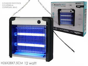 PROTEZIONE MOSQUITO SHOCK ELETTRICO CM.28x7.5xH.26 12W 809600 GENERAL