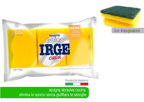 SPUGNA ABRASIVA SALVAMANI SPLENDOR CON IMPUGNATURA IRGE SET.3PZ.