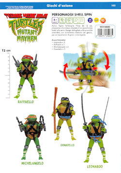 TURTLES PERSONAGGIO SHELL SPIN CM.12 T0210000