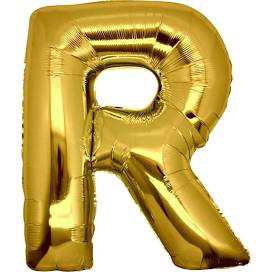 PALLONCINO MYLAR  LETTERA oro R cm.102 D.40 BIGPARTY