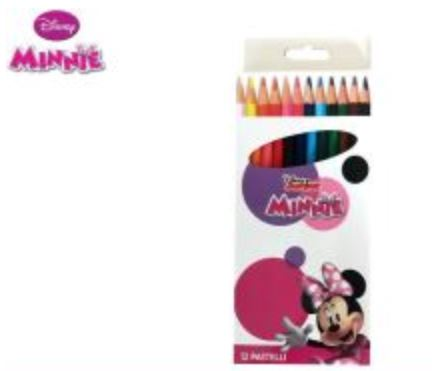 PASTELLI IN LEGNO DA 12PZ. MINNIE EOLD.