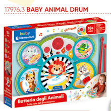 BABY GIOCO MUSICALE LA BATTERIA DEGLI ANIMALI  18+ MESI 17976 CLEMENTONI