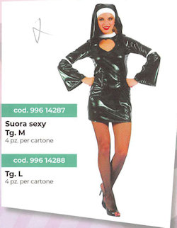 COSTUME ADULTO SUORA SEXY TAGLIA M