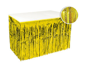 GONNELLINO GIROTAVOLA FRANGE IN PVC CON ADESIVO CM.74x MT.2,74 ORO SWEEPING