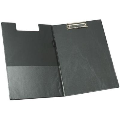 PORTA BLOCCO VERTICALE A4 CON ANTA CON MOLLETTONE IN SIMILPELLE NERO NIKOFFICE
