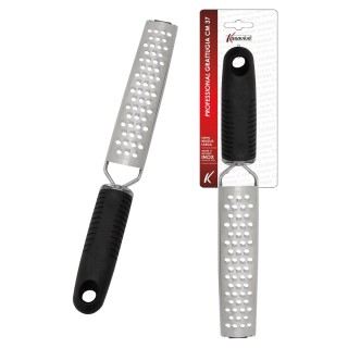 UTENSILE GRATTUGIA CHEF IN ACCIAIO MANICO NERO LAMA CM.37 KASAVIVA