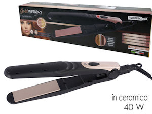 PIASTRA PER CAPELLI IN CERAMICA "GOLD" 40 watt 619827 DICTROLUX