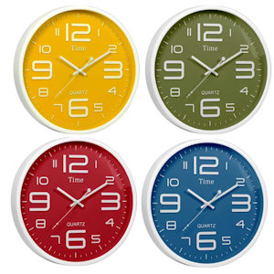 OROLOGIO DA PARETE TONDO 30CM MONOCOLORE PANAMA KASAVIVA