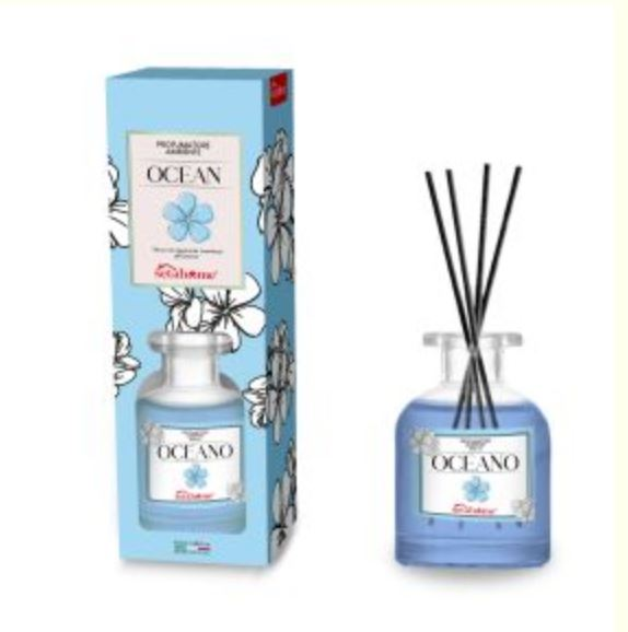 DEODORANTE AMBIENTE LIQUIDO CON BASTONCINI 100 ML. OCEANO SETABLU