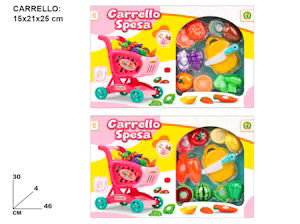 SUPERMERCATO CARRELLO DELLA SPESA CON ACCESSORI IN SCATOLA MAZ
