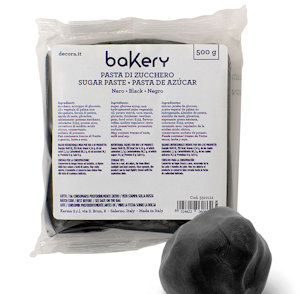 PASTA DI ZUCCHERO 500G. NERO DECORA