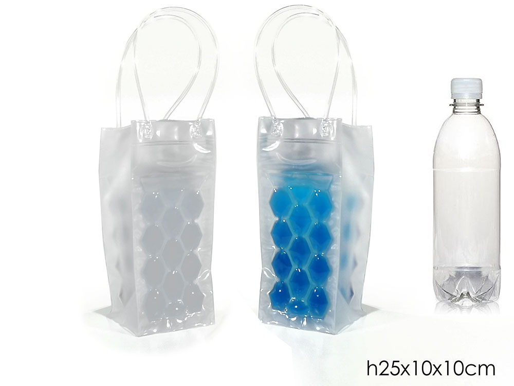 BORSA TERMICA PORTABOTTGILIA REFRIGGERANTE TRASPARENTE CM.10x10xH.25 748545 GENE