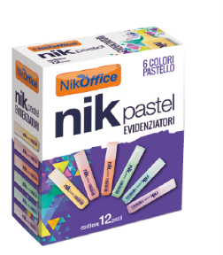 EVIDENZIATORE NIKOFFICE BIG COLORE PASTELLO ROSA PEZZI 12