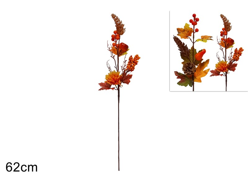PIANTINA FIORE SU STELO COMPOSIZIONE AUTUNNALE CM.H.62 DUESSE