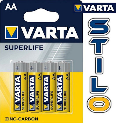 BATTERIA VARTA ZINCO CARBONE STILO AA CONF.4pz