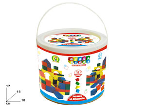 GIOCO IN LEGNO BLOCCHETTI CONF.50PZ. IN SECHIELLO MAZ