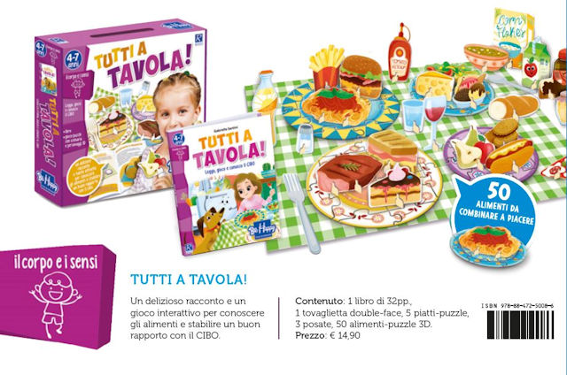 LIBRO TUTTI A TAVOLA 4x7 anni PREZZO DI VENDITA IMPOSTO 15,90