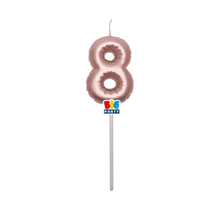CANDELINA CERA BALLON CM.13 ROSE GOLD METAL N.8 BIGPARTY