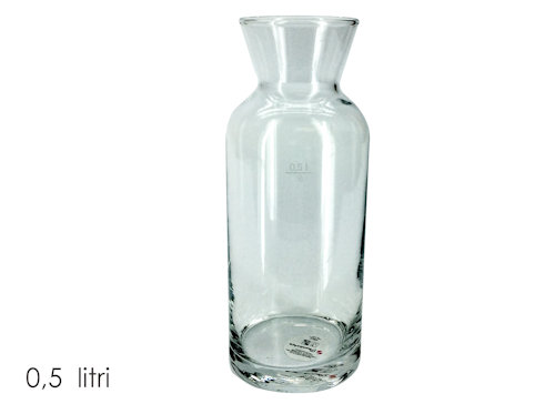 CARAFFA IN VETRO FORMA BOTTIGLIA COLLO LARGO 0,50 LITRI 950905 GENERAL
