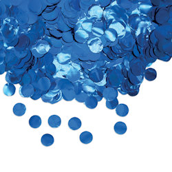 CORIANDOLI IN FOIL TONDI CM.2 METAL GR.50 BLU BIGPARTY
