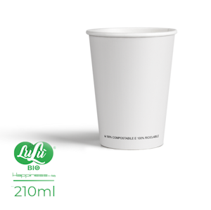 BICCHIERE IN CARTA 210ML. BIANCO CONF.50PZ. LULU'