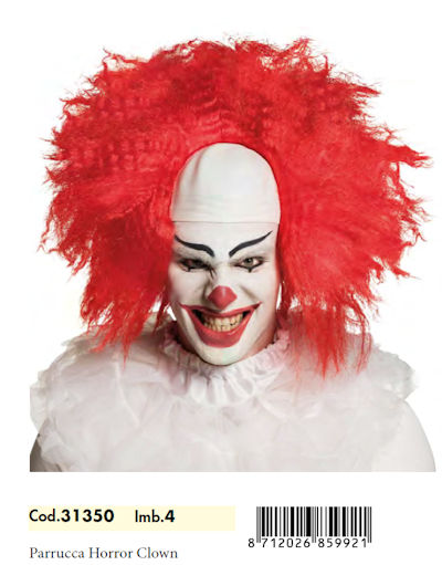 ACCESSORI TESTA PARRUCCA CLOWN HORROR