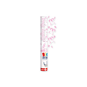 BATTESIMO ROSA DECORO FIOCCHI TUBO SPARA CORIANDOLI  CM.30 BIGPARTY
