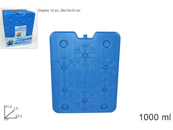 FRIGO PASSIVO SOLO PIASTRA GHIACCIO TAVOLETTA T.1.000 PER FRIGO PASSIVO BLU