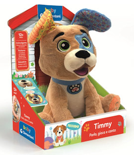 BABY PELUCHE TIMMY CAGNOLINO PARLA GIOCA E CANTA 12+ MESI 17583 CLEMENTONI