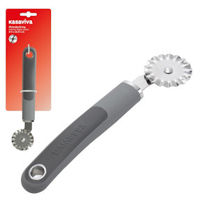 UTENSILE ROTELLA TAGLIAPASTA IN ACCIAIO CM.D.4xH.18 SU BLISTER KASAVIVA