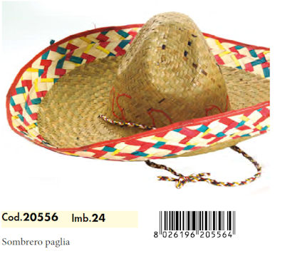 ACCESSORI TESTA CAPPELLO SOMBRERO IN PAGLIA