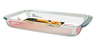 PIROFILA IN VETRO RETTANGOLARE CM.39x23xH5 KASAVIVA