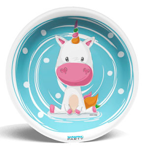 UNICORNO PIATTO CM.22 IN CARTA BIODEGRADABILE CONF. DA 6PZ. SWEEPING