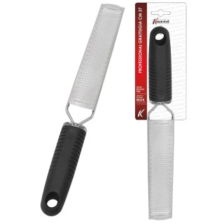 UTENSILE GRATTUGIA CHEF IN ACCIAIO MANICO NERO LAMA MEDIA KASAVIVA