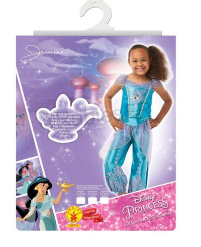 COSTUME PERSONAGGIO PRINCIPESSE JASMINE TAGLIA M 5/7 ANNI