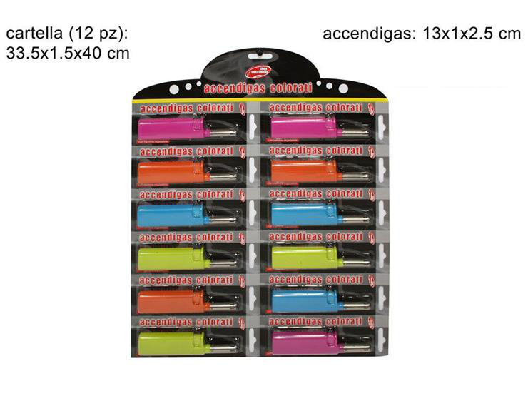 ACCENDIGAS IN BLISTER MINI SU CARTELLA PEZZI 12