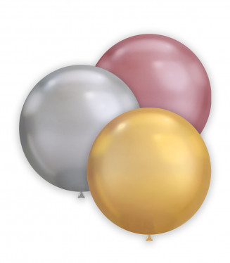 PALLONCINI 15 POLLICI CHROME CM.38 ASSORTITI CONF.25PZ.